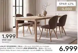 Skeidar Linley Spisebord | Joni Spisestol tilbud