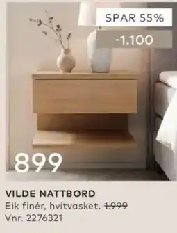 Skeidar Vilde nattbord tilbud