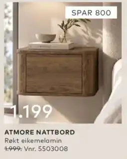 Skeidar Atmore nattbord tilbud