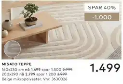 Skeidar Misato teppe tilbud