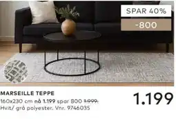 Skeidar Marseille teppe tilbud