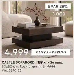 Skeidar Castle sofabord tilbud