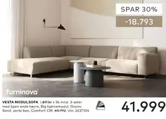 Skeidar furninova vesta modulsofa tilbud