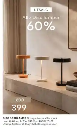 Skeidar Disc bordlampe tilbud