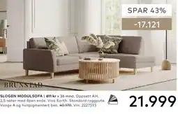 Skeidar Brunstad modulsofa tilbud