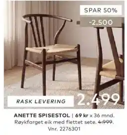 Skeidar Anette spisestol tilbud