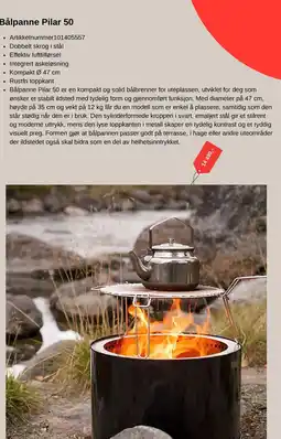 Montér Bålpanne Pilar 50 tilbud