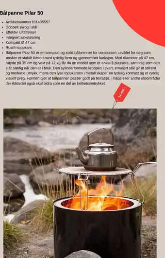 Bålpanne Pilar 50