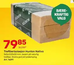 Byggmax Trefiberisolasjon Hunton Nativo tilbud