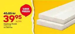 Byggmax Kledning 19x123 tilbud