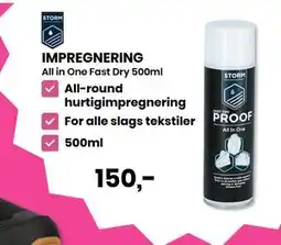 Sport Outlet STORM IMPREGNERING All in One Fast Dry 500ml tilbud