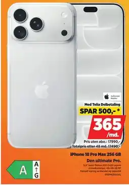 POWER iPhone 18 Pro Max 256 GB tilbud
