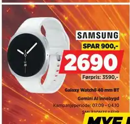 POWER Galaxy Watch8 40 mm BT tilbud
