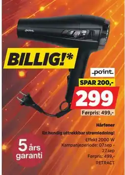 POWER point Hårføner tilbud