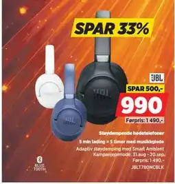 POWER JBL Støydempende hodetelefoner tilbud