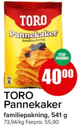 Spar TORO Pannekaker tilbud