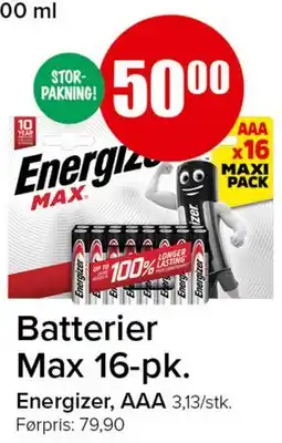 Spar Batterier Max 16-pk tilbud