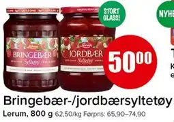 Spar Bringebær-/jordbærsyltetøy tilbud