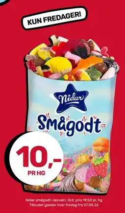 Matkroken Nidar smågodt i løsvekt tilbud