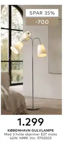Skeidar København gulvlampe tilbud