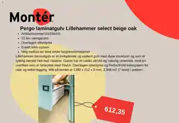 Montér Montér Pergo laminatgulv Lillehammer select beige oak tilbud