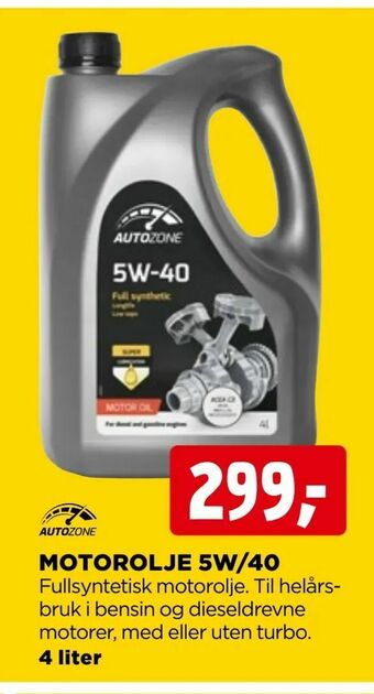 jem & fix Motorolje 5w/40 tilbud