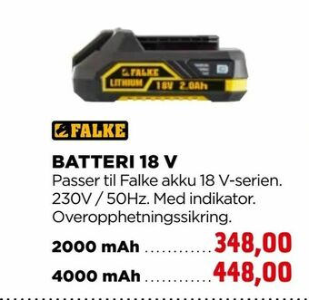 jem & fix Batteri 18 v tilbud