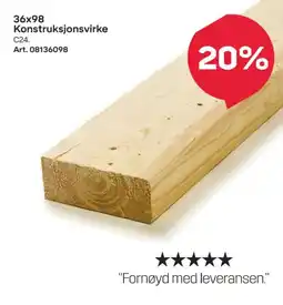 Byggmax Konstruksjonsvirke C24 tilbud