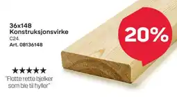 Byggmax Konstruksjonsvirke C24 tilbud