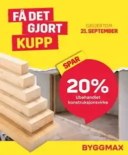Byggmax Ubehandlet konstruksjonsvirke tilbud
