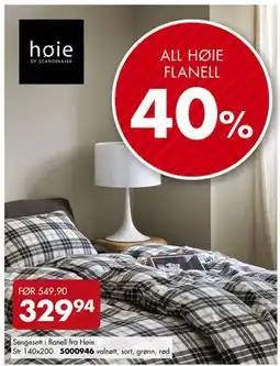 Sparkjøp ALL HØIE FLANELL tilbud