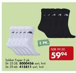 Sparkjøp Sokker Fisper 5 pk tilbud