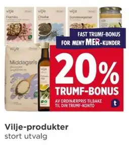 Meny Vilje-produkter tilbud