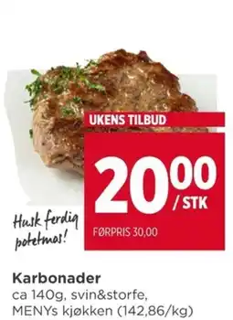 Meny Karbonader tilbud