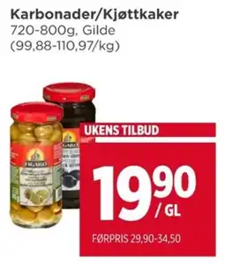 Meny Figaro karbonader/kjøttkaker tilbud