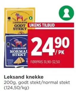 Meny Leksand knekke tilbud