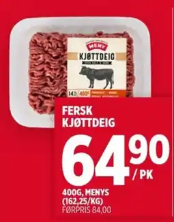 Meny Meny kjøttdeig tilbud