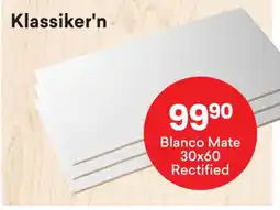 Right Price Tiles Klassiker'n Blanco Mate tilbud