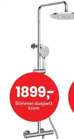 Right Price Tiles Slimmer dusjsett krom tilbud