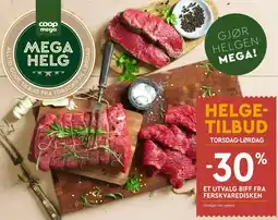 Coop Mega Coop Mega Et Utvalg Biff Fra Ferskvaredisken tilbud