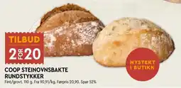 Coop Mega Coop steinovnsbakte rundstykker tilbud
