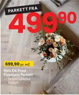 Right Price Tiles Holz Eik Sjøstrand 1-Stav Parkett tilbud