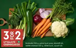 Coop Mega Utvalgte grønnsaker tilbud
