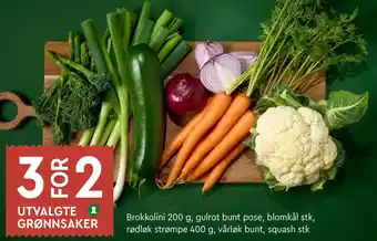 Coop Mega Utvalgte grønnsaker tilbud