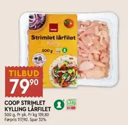 Coop Mega Coop Strimlet Kylling Lårfilet tilbud