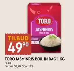 Coop Mega Toro jasminris boil in bag tilbud