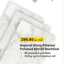Right Price Tiles Imperial Stone Ethereal Polished 60x120 Rectified tilbud