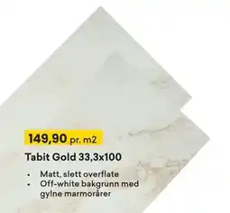 Right Price Tiles Tabit Gold 33,3x100 tilbud