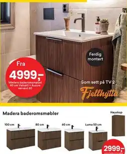Right Price Tiles Madera baderomsmøbel 60 cm Valnøtt + Aurora servant 60 tilbud
