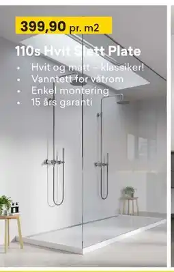 Right Price Tiles 110s Hvit Slett Plate tilbud